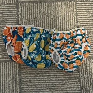 Adjustable reusable swim diapers